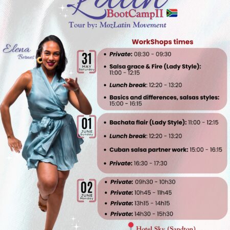 Private lesson 6: Salsa or Bachata (Elena) - June 2nd -  14h30 to 15h30