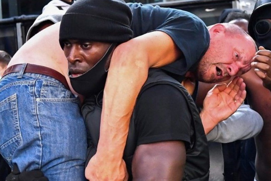 Racista salvo por homem negro membro do « Black Lives Matter »
