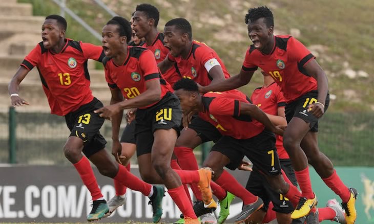 A seleção moçambicana de futebol de sub-20 empatou