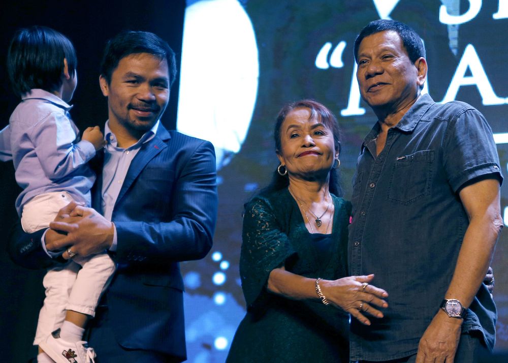 Asia: O Presidente das Filipinas Rodrigo Duterte vê o pugilista Manny Pacquiao como possível sucessor