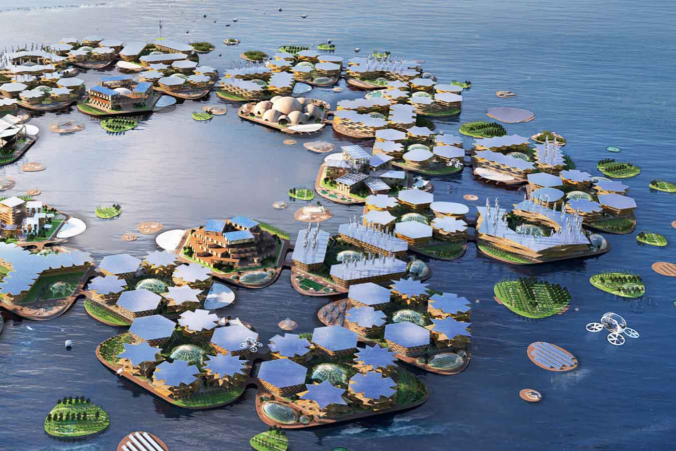 ARQUITECTURA: Esta cidade flutuante nas Maldivas, planeada para 2024 e construída numa lagoa de água quente, salvará 20.000 pessoas
