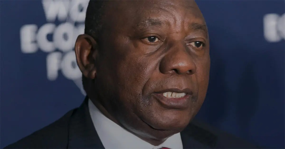 Internacional/RSA: O presidente sul-africano cancela a viagem de Davos devido a crise energética