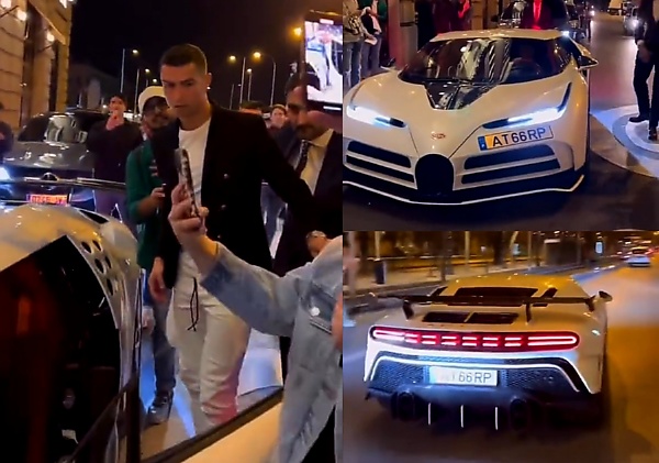 Celebridades: Cristiano Ronaldo mostra o exclusivo Bugatti Centodieci